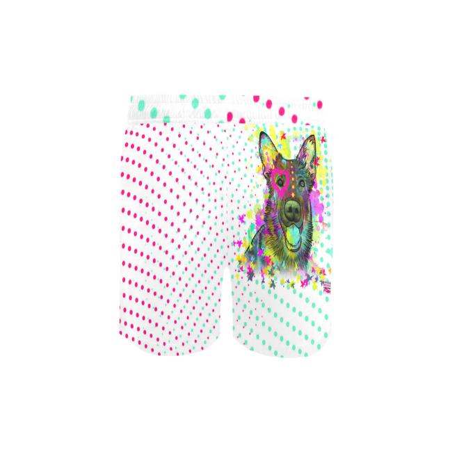 Preview: Badehose mit Hundemotiv Bootsmann - Badehose, Shorts, Strand, bunt, Swimwear, Schäferhund, German Sheppered, Dog, Mix